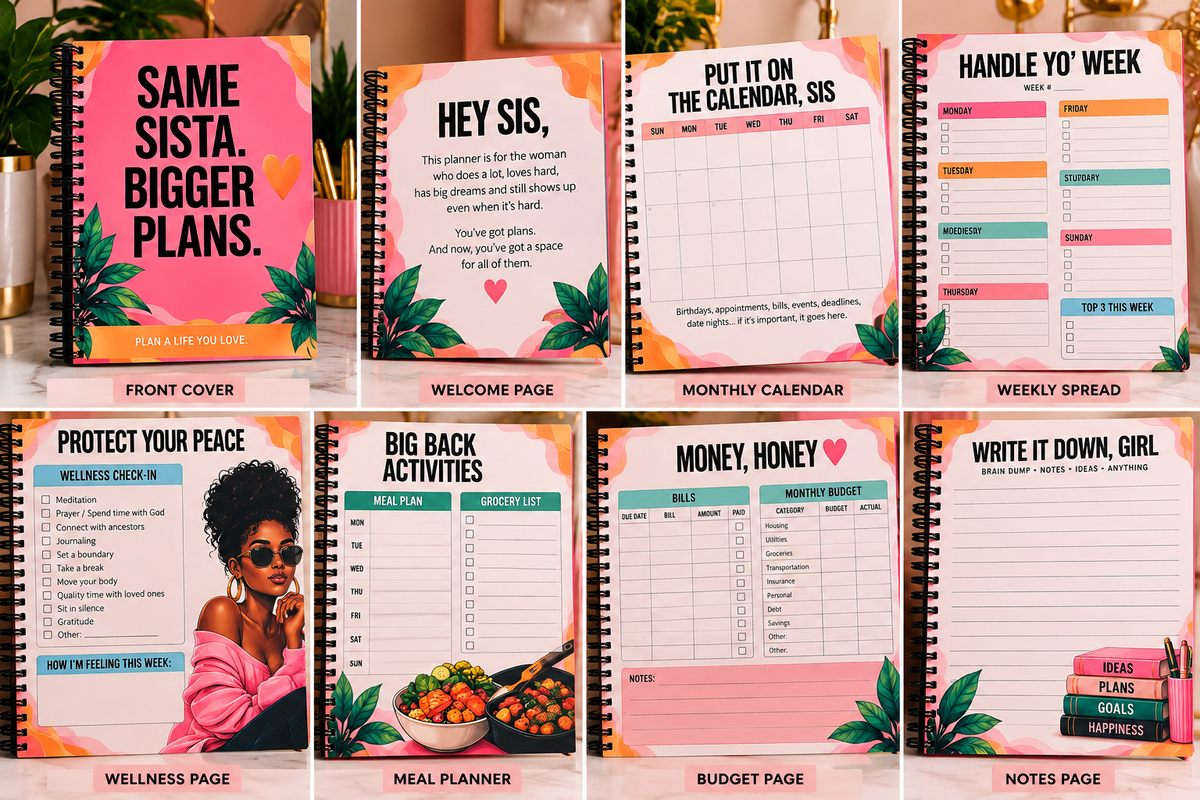 Sista Got Plans | Undated Life Planner